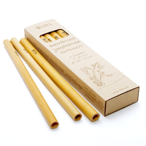 Bambusest SMUUTI joogikõrred 7tk, karbis