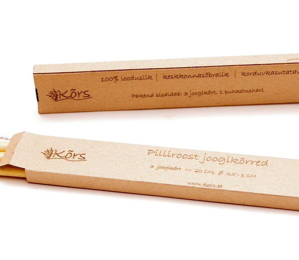 Pilliroost joogikõrred 3tk, karbis